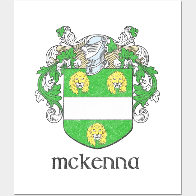 McKenna / Faded Style Family Crest Design Wall Art by feck!